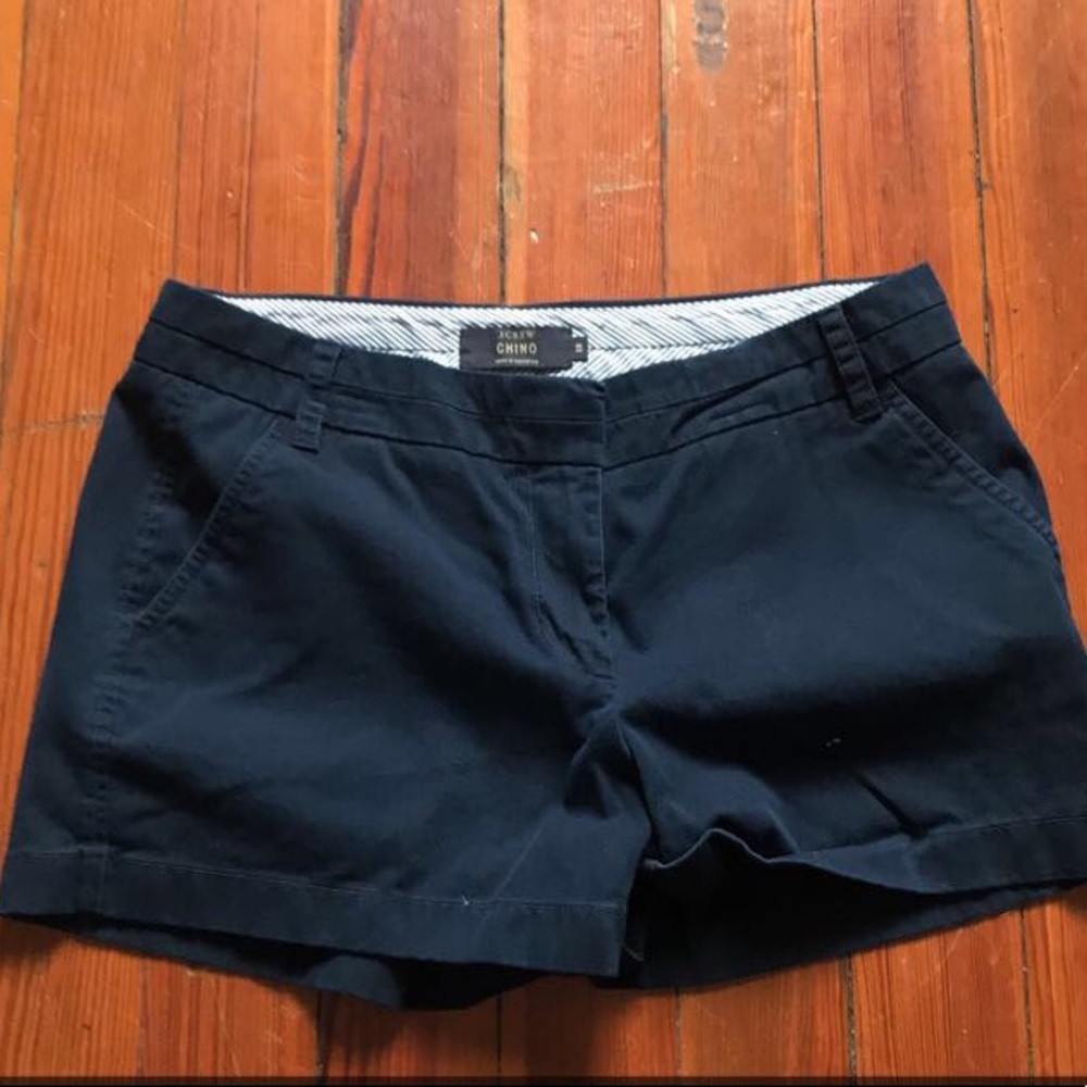 Navy blue j crew chino shorts